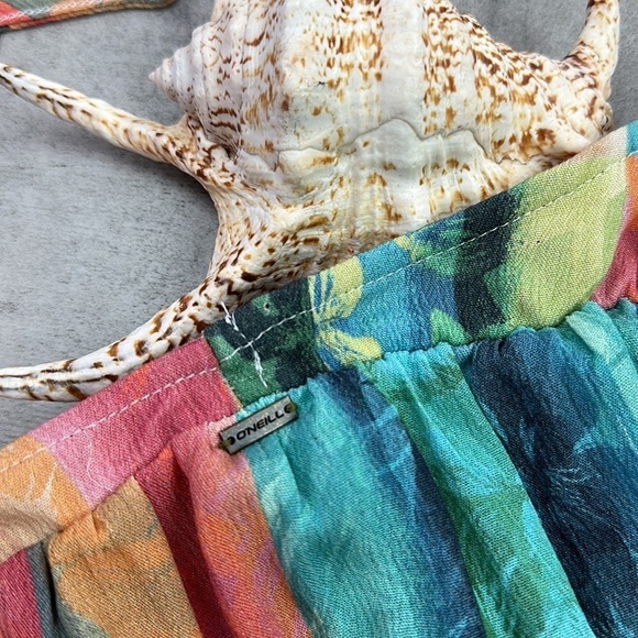 🔆O’NEILL🔆 JENNIFER MAXI DRESS vacation adjustable floral Hawaiian Maxi - Picture 16 of 16